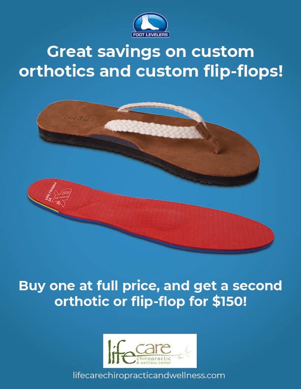 Custom orthotic deals flip flops